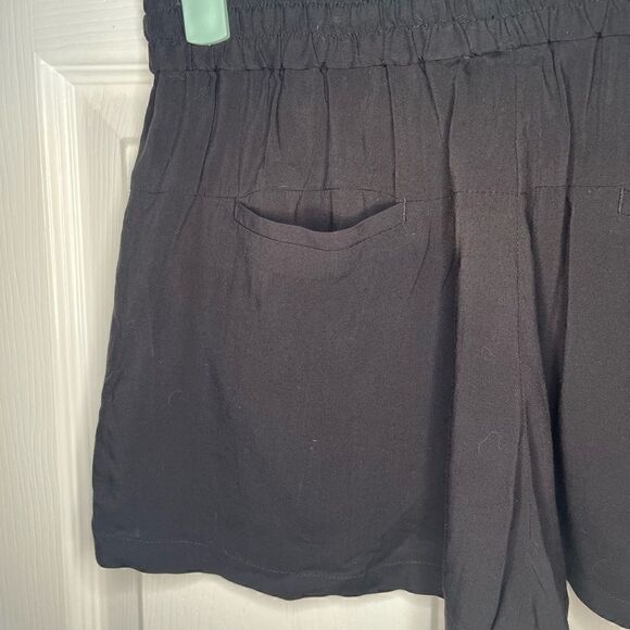 French Connection Pocket Drawstring Mini Shorts Black 0 - Picture 6 of 8